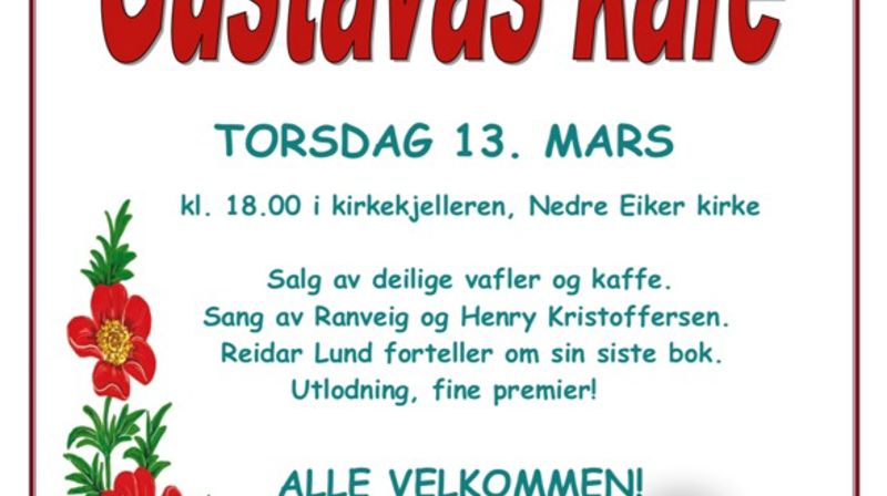 Gustavas Hyggekafe torsdag 13. mars kl. 18.00