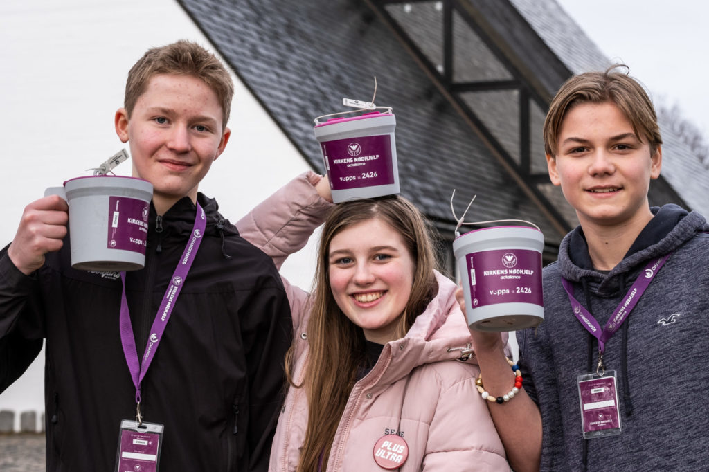 Bøsseinnsamling til Kirkens Nødhjelps fasteaksjon