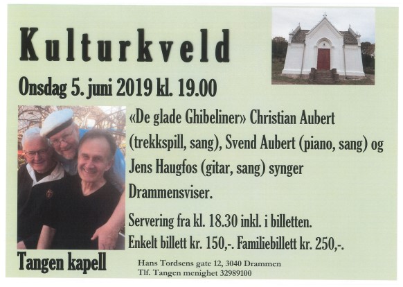 Kulturkveld Tangen kapell 5. juni 2019