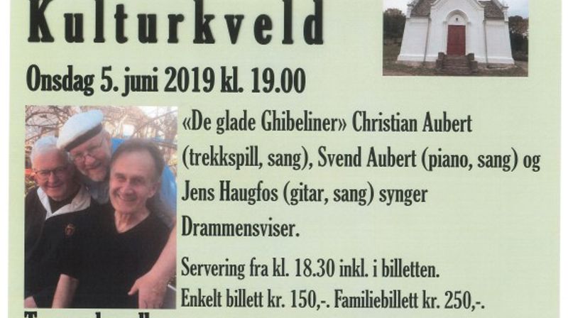 Kulturkveld Tangen kapell 5. juni 2019