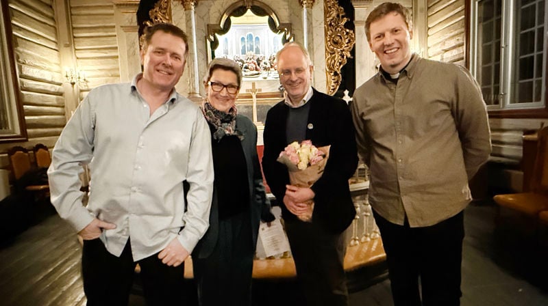 Frank Kvinge, Bente Bjerknes, Henrik Syse og Øyvind Å Remmen. Foto: R Sodeland