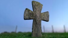 Steinkors på Tjora fra 1100-tallet. Foto:IvarBarane