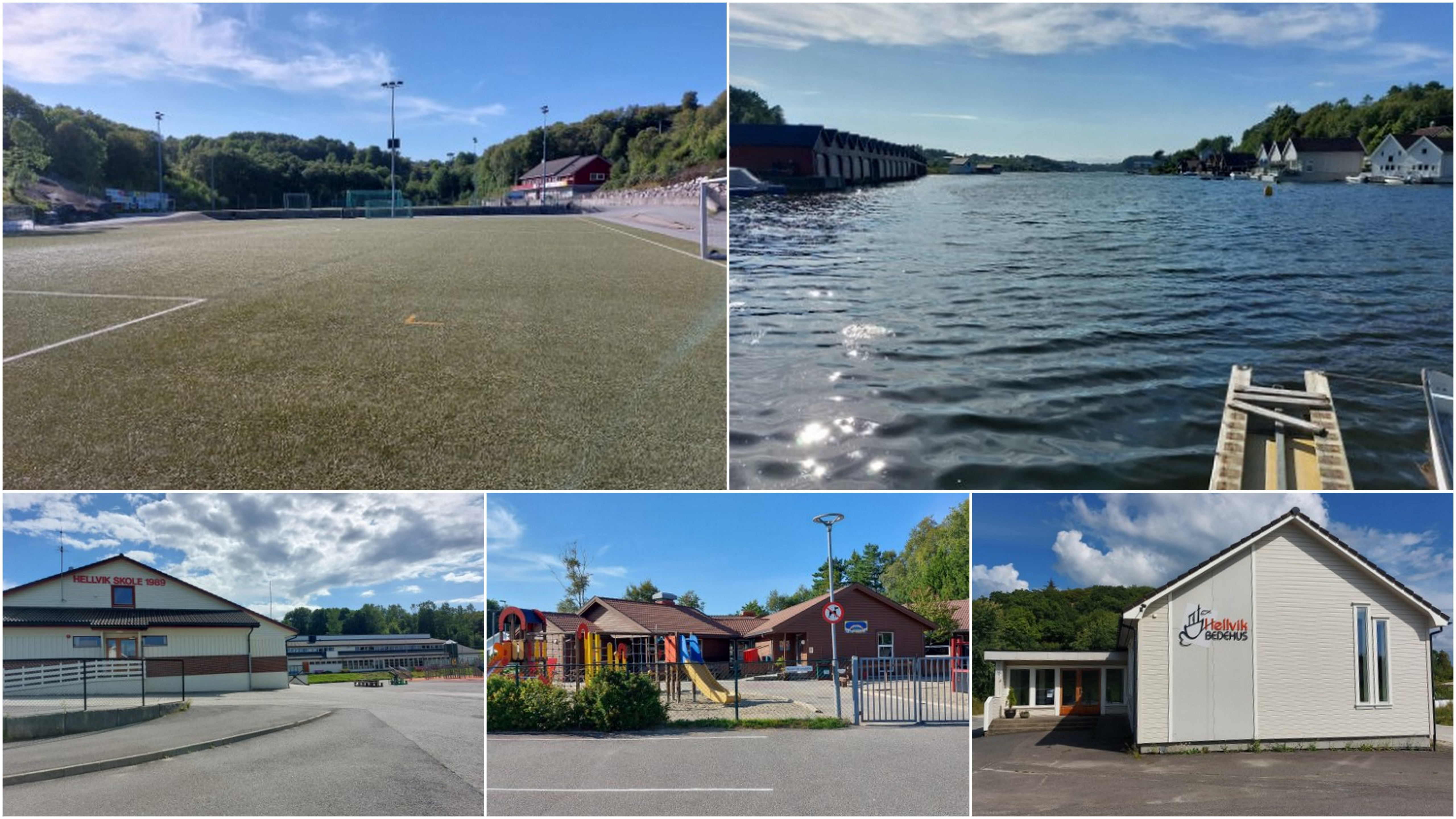 Innholdsrikt: Hellvik tilbyr mangt og mye til innbyggerne og besøkende. Her er både naturskjønne omgivelser, skole og oppvekst, mulighet for kirkelig deltakelse, idrett og andre fritidsaktiviteter ivaretatt. Foto: Kenneth Pedersen