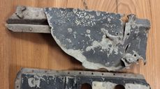 For noen år siden fikk kirkevergen overlevert fra en anonym giver noen deler av flyet.