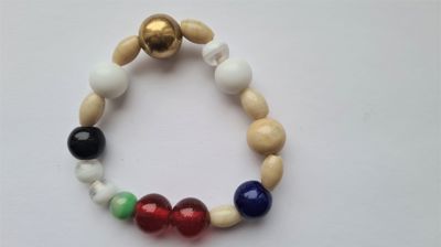 Bilde av kristuskransen. Om du ikke kan holde i perlekransen, kan du se på en og en perle.