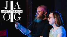 Prosjektleder under Tilt 2019 - Tallin impro festival (Foto: Reio Raudheiding)