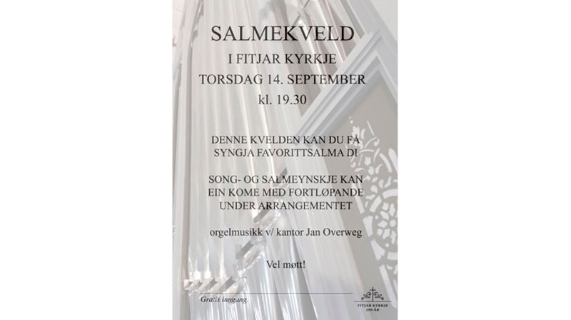 Salmekveld - torsdag 14. september kl.19.30