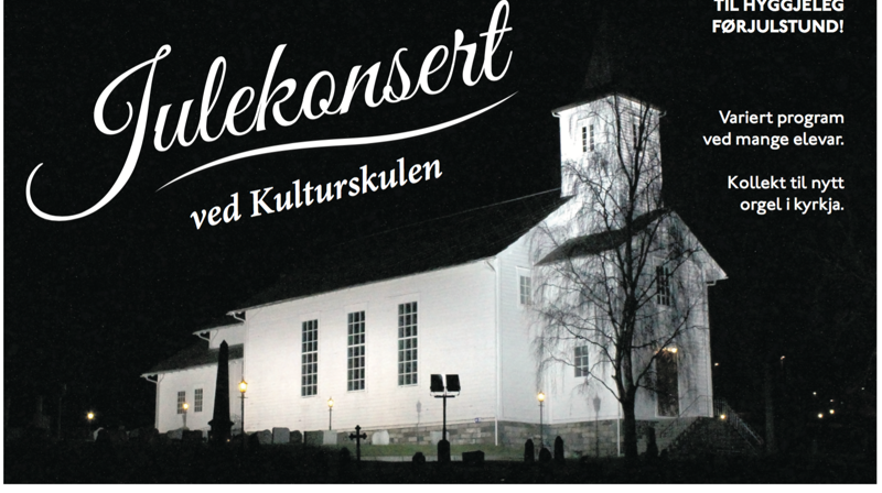 Kulturskulekonsert - torsdag 10. desember kl.18.30