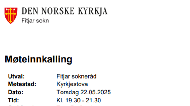 Soknerådsmøte 22. mai 2025