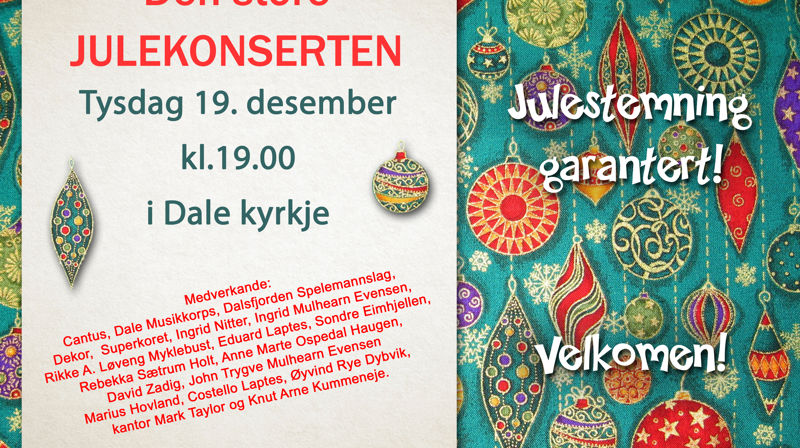 Mange flotte lokale artistar deltek på julekonsserten i år.