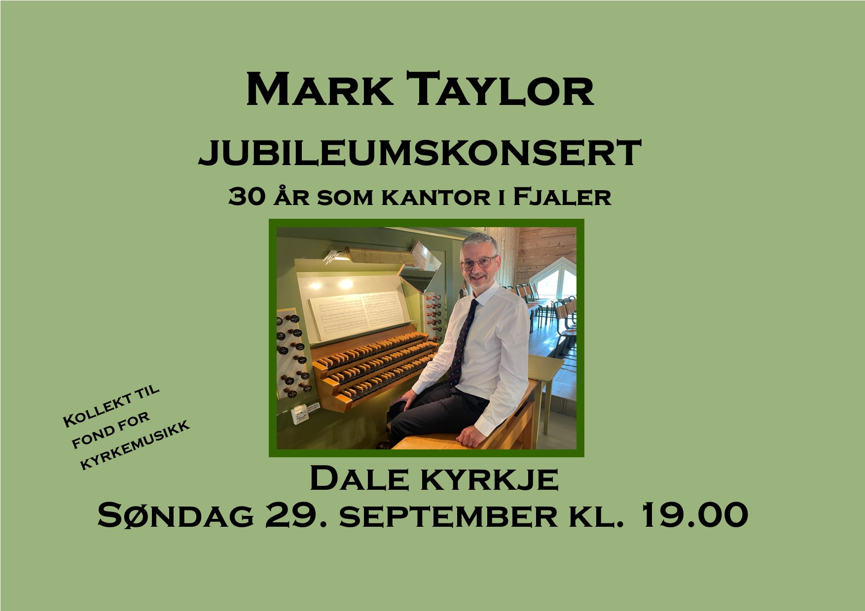 Mark ved orgelet i Dale kyrkje