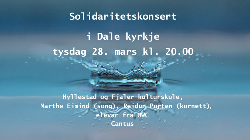 Håp i ein dråpe vatn. Solidaritetskonsert for Kirkens Nødhjelp