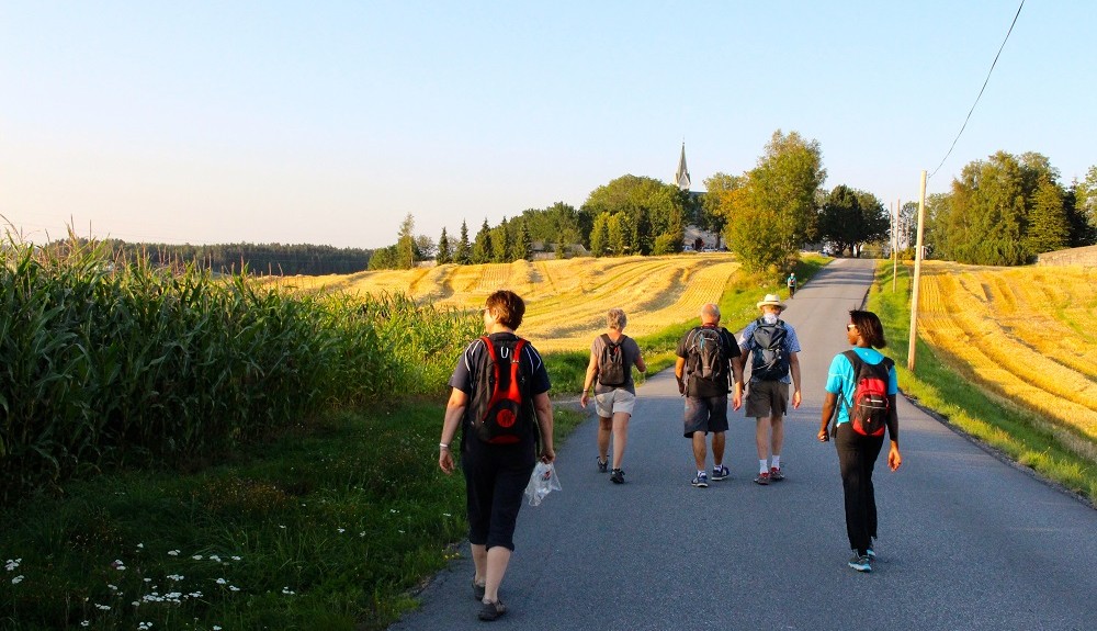 Utsikt mot Berg kirke. Foto: Jan Torstein Engen