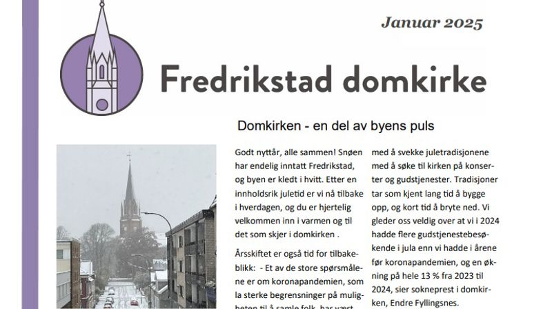 Nyhetsbrev fra Fredrikstad domkirke januar