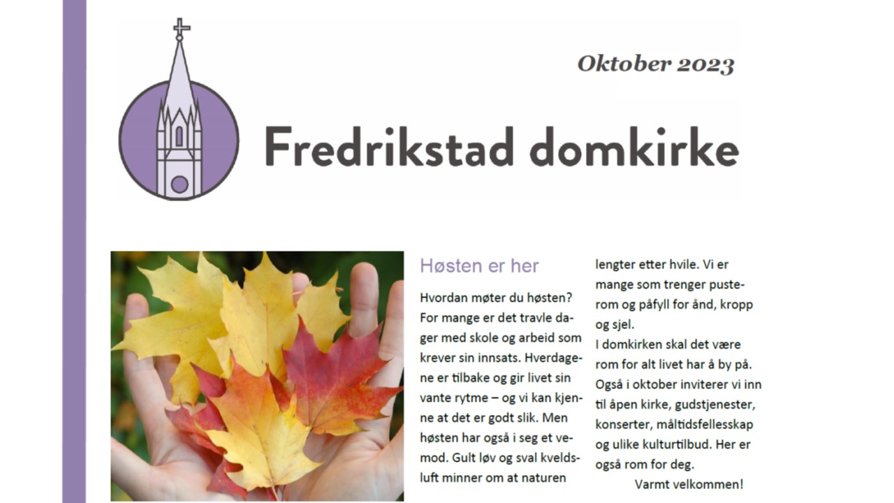 Nyhetsbrev oktober: Høsten er her