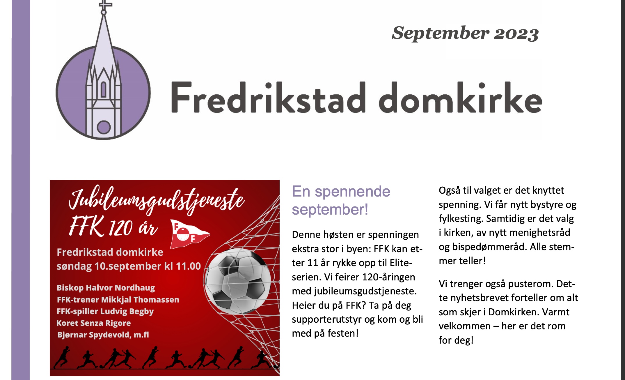 Nyhetsbrev for september