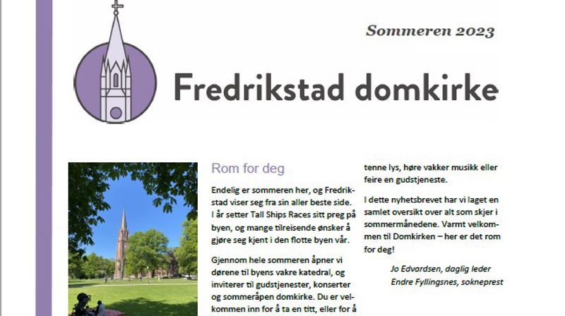 Nyhetsbrev fra Fredrikstad domkirke