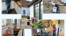 Kirketjener Irene Pinaas blir pensjonist nå i høst. Her ser vi henne i full sving med de mange oppgavene som hører til jobben.