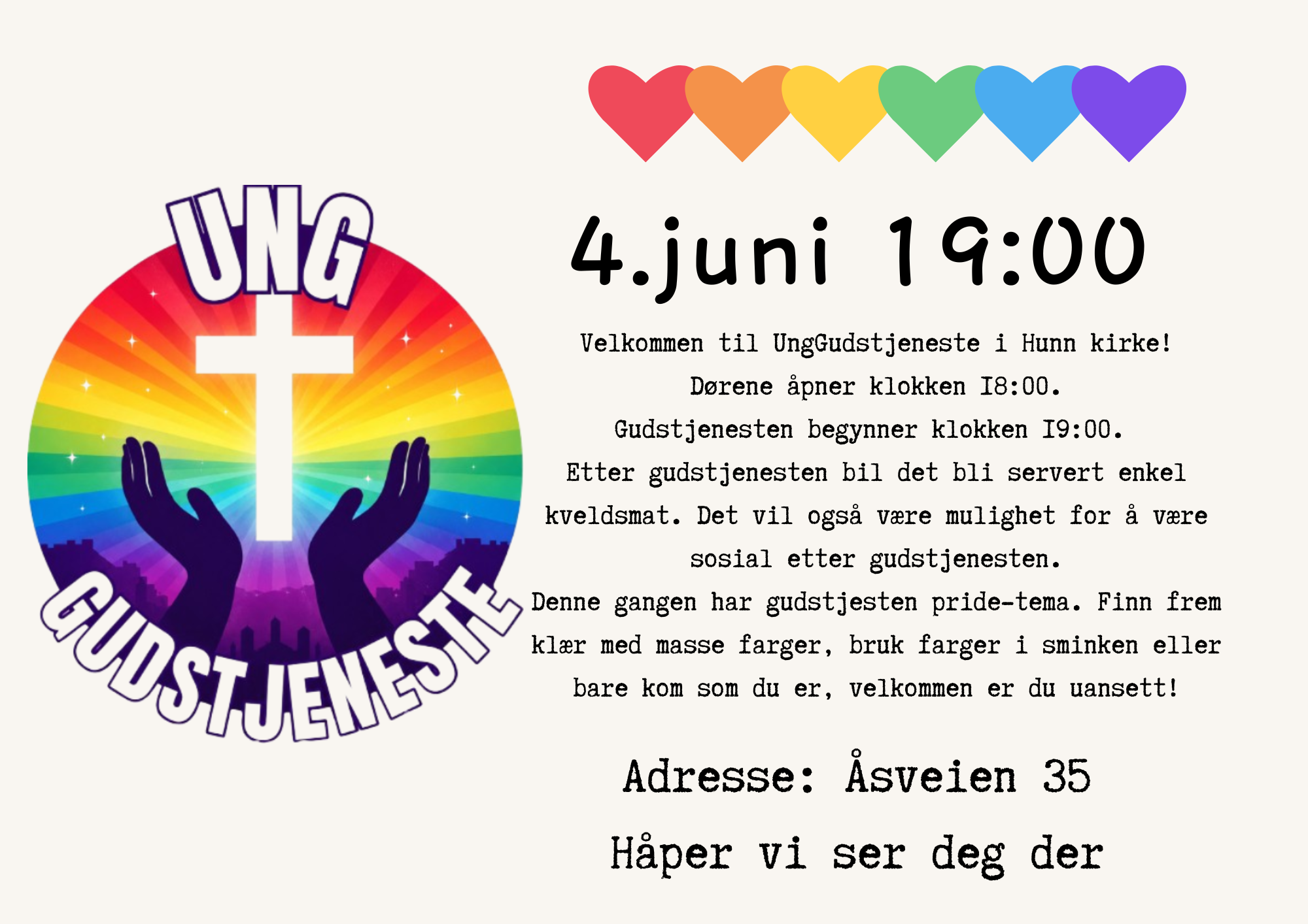 Ung gudstjeneste - Hunn kirke 04.06.2026