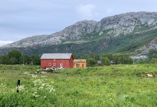 Elias Blix sitt barndomshjem på Våg på Sandhornøya i Nordland. (Foto: Randi Løchsen). 