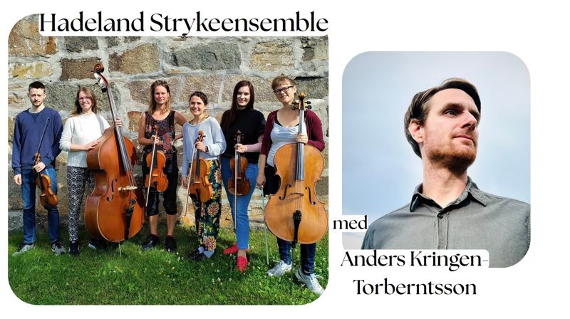 «Kveldstimen rundt flygelet» med seks strykere og en pianist!