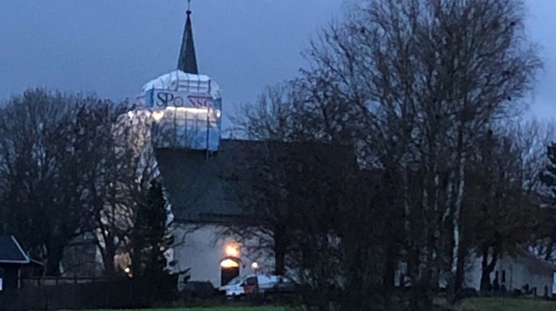 Restaureringsarbeider på Berg kirke