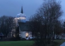 Restaureringsarbeider på Berg kirke