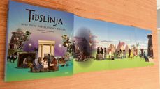 Boka "Tidslinja" som omtaler den store forteljinga i Bibelen, er ei kjekk bok som 10-åringane får i si undervisning. Foto: Hareid sokn