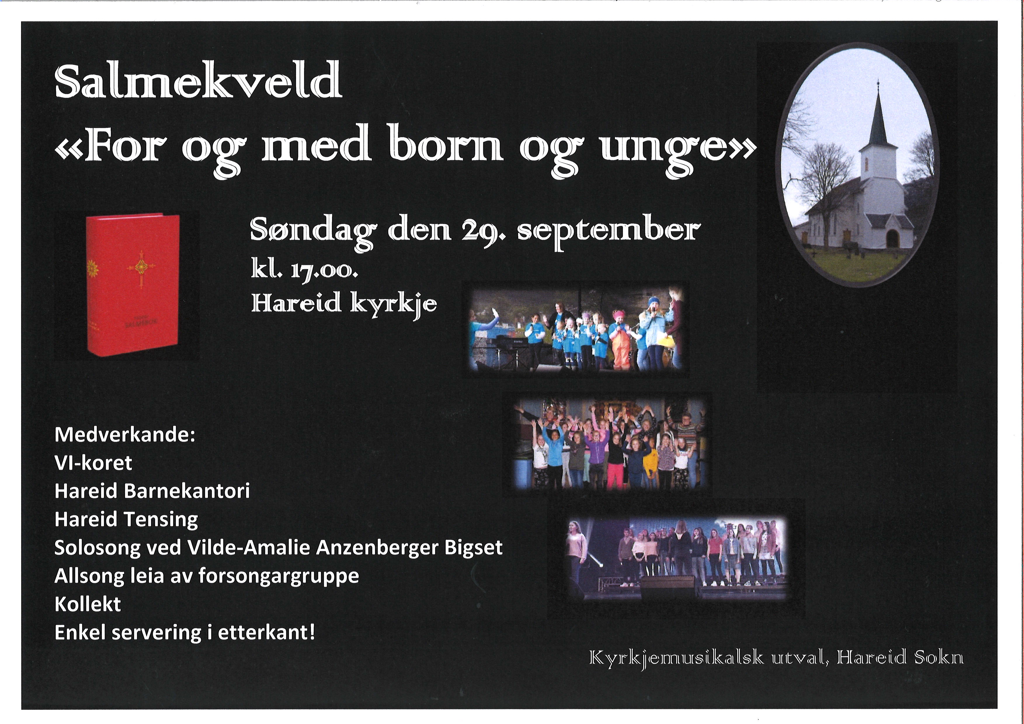 Salmekveld søndag 29/9 kl 1700
