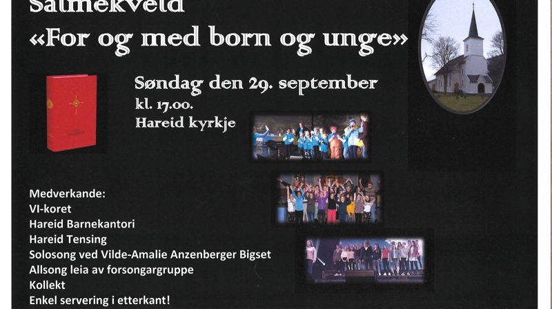 Salmekveld søndag 29/9 kl 1700