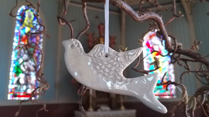 Ei påminning og invitasjon til å be om fred og rettferd for Ukraina og Europa. Foto: Hareid sokn