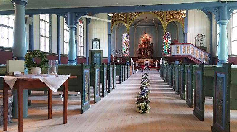 Gravferdsseremoni i kyrkja. Foto: Hareid kyrkje