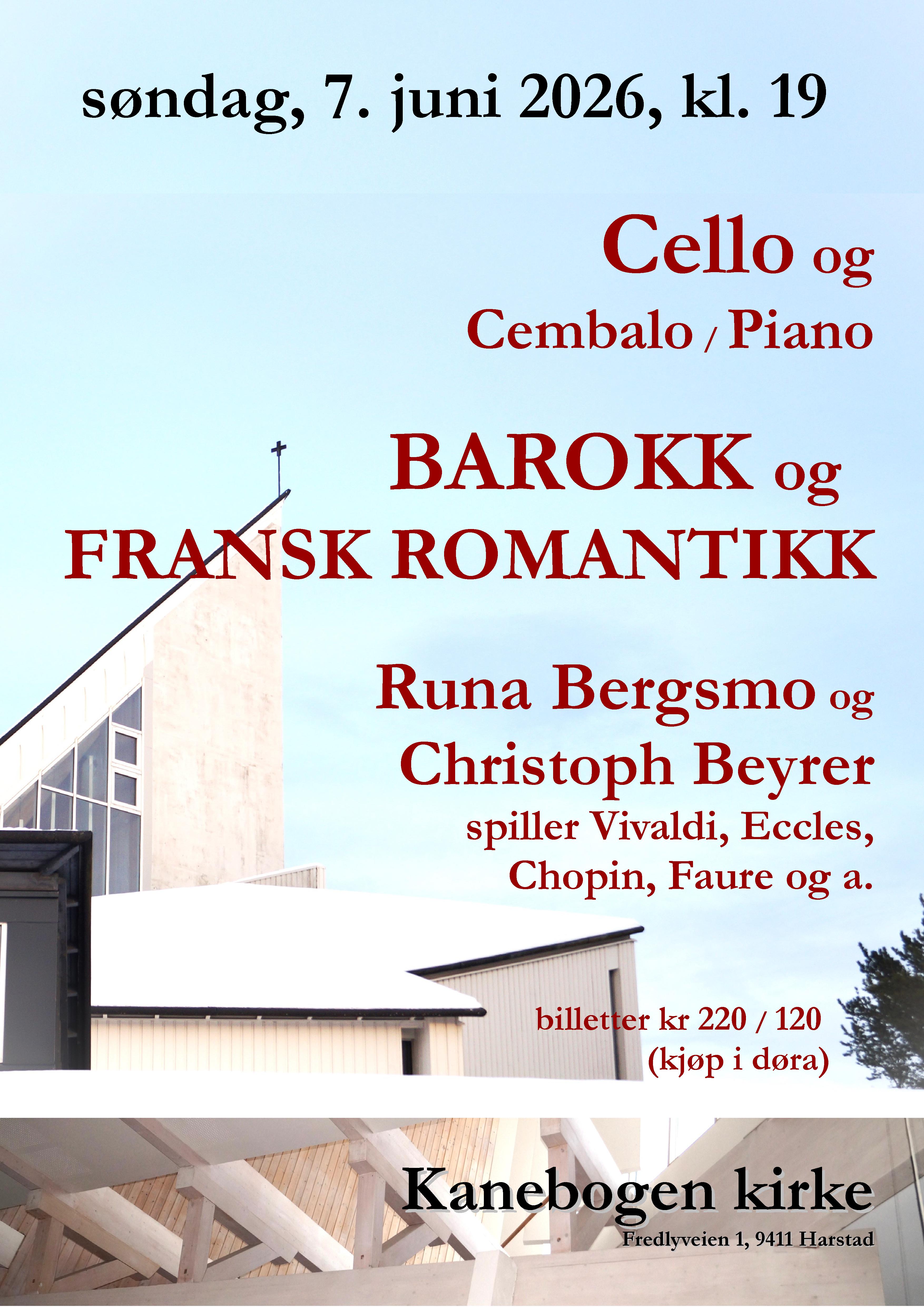 Konsert Harstad kirke 7.juni