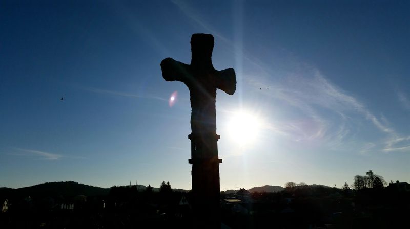 The stone cross at Krosshaugen, close to Haraldshaugen in Haugesund.