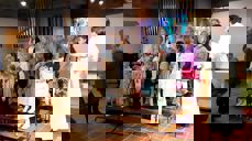 Mini- og Maxigospel deltok på gudstjenesten. Foto: Oddveig Bergsager