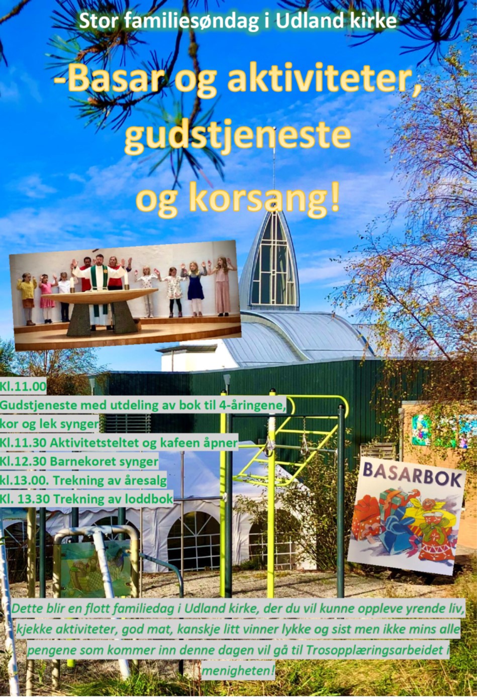 Storfamiliesøndag i Udland kirke søndag 18. oktober!