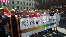 Kirken har deltatt på Pride i flere byer, her fra Oslo.