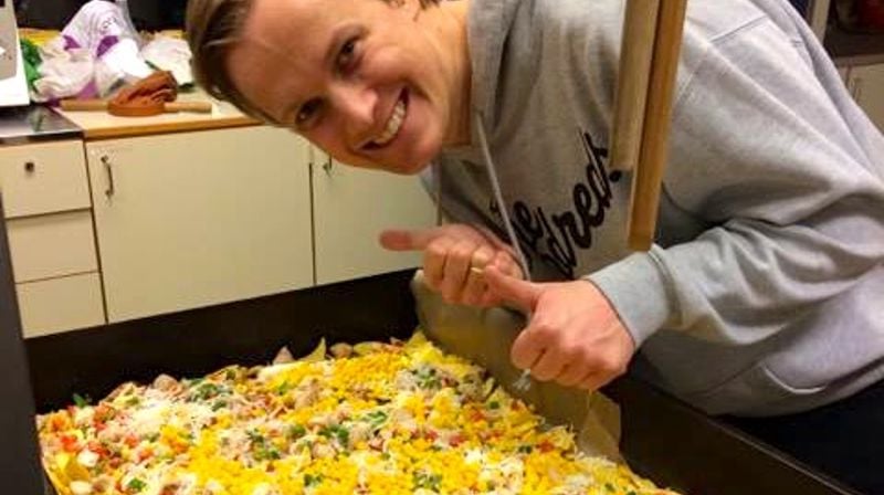 Håkon Skilhagen Thormodsen var strålende fornøyd med kveldens meny.