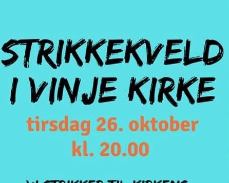 Strikkekveld i Vinje kirke