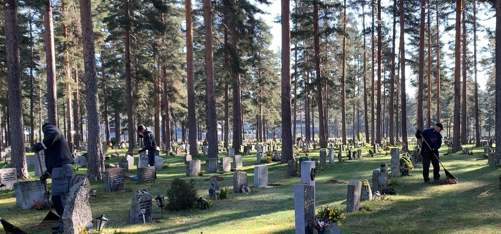 Sesongarbeider på gravplassene i Kongsberg