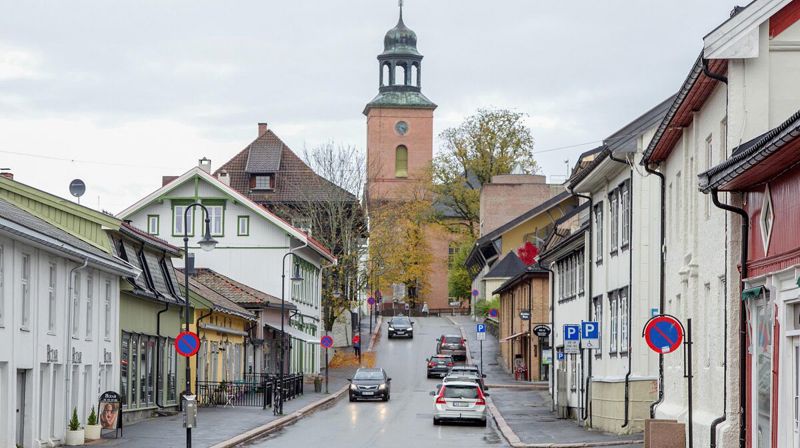 Parkering ved Kongsberg kirke