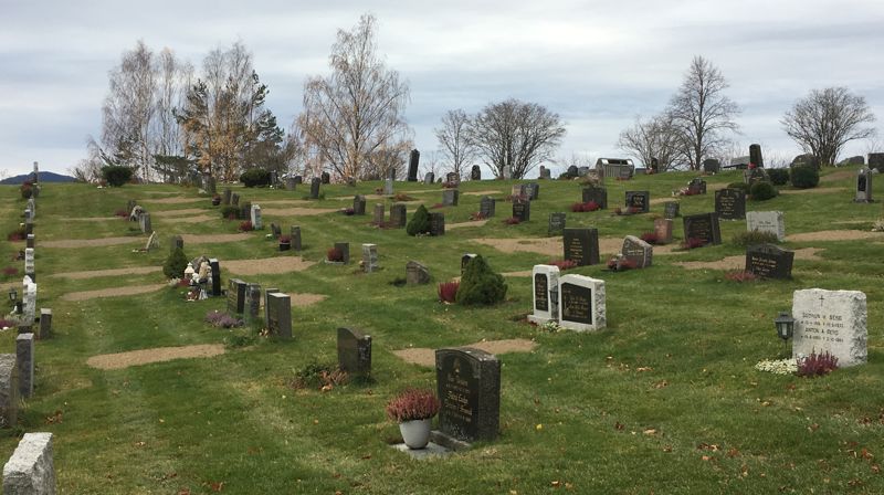 Jordfylling på kirkegårdene i Sandsvær