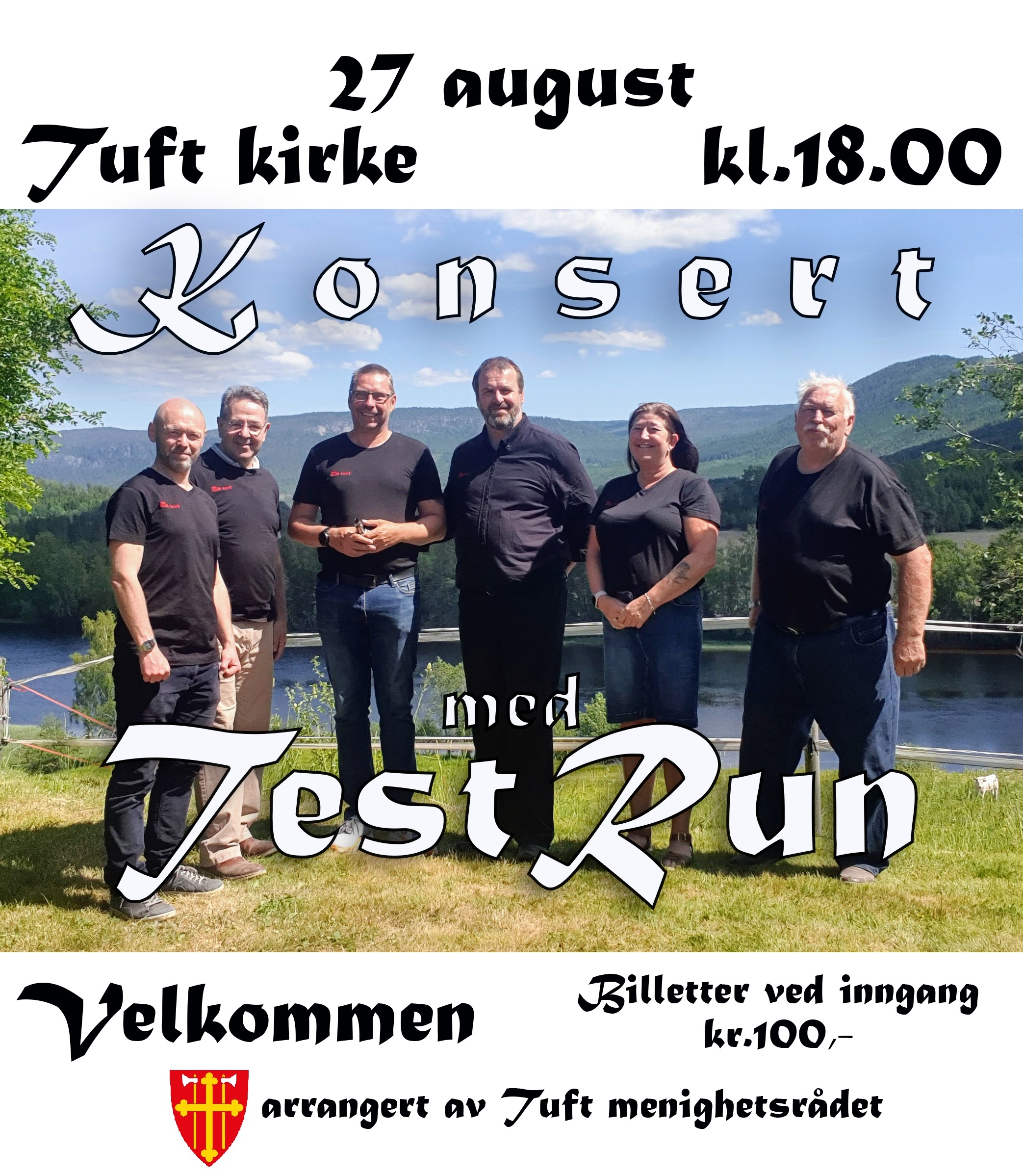 Velkommen til konsert med TestRun 