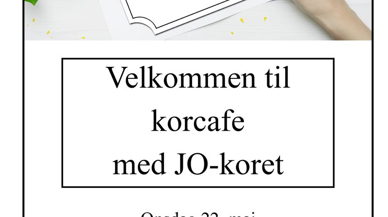 Korcafé med JO-koret i Justvik kirke 22. mai kl. 19.30