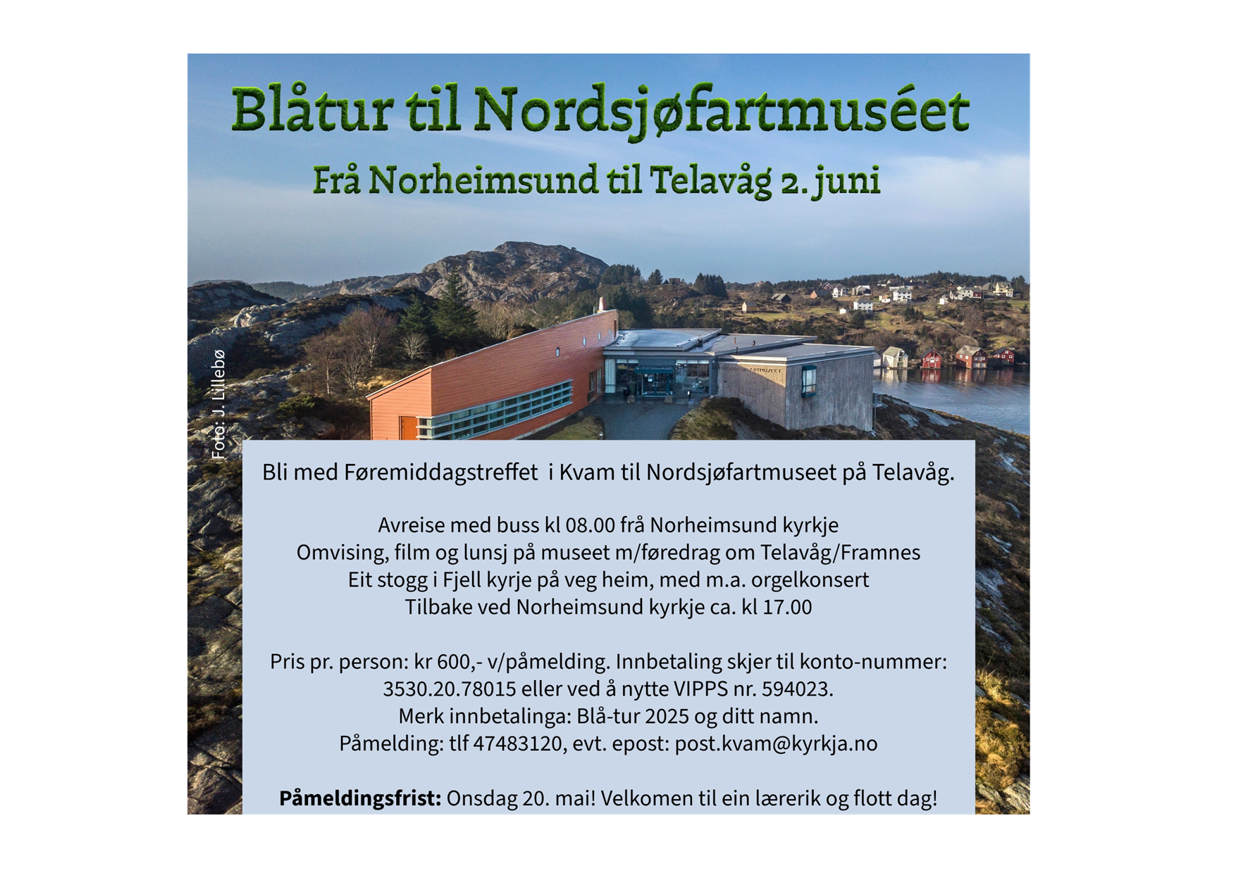 Blåtur til Nordsjøfartmuséet 2. juni (Påmelding innan 20. mai)