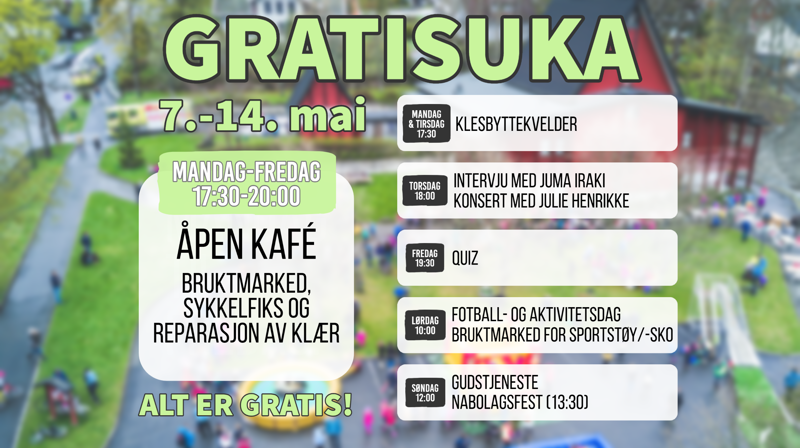 Dette skjer i Gratisuka!