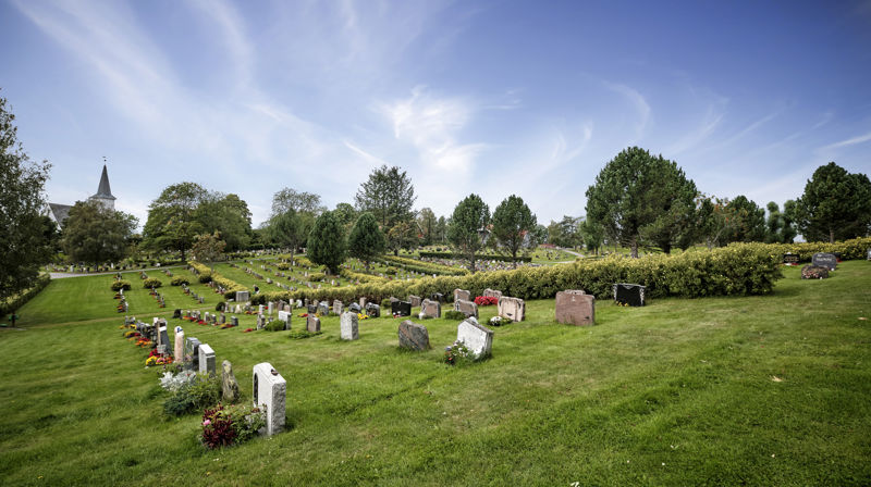 Oversiktsbilde over gravplassen i Lørenskog