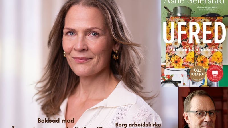 Bokbad med Åsne Seierstad: "Ufred", 30. april kl 19.00.