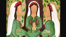“Palestinske kvinner i bønn” av kunstner Halima Aziz.