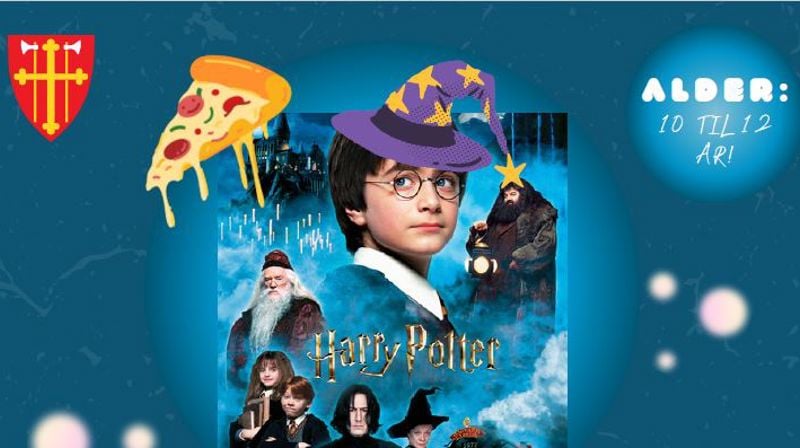 Det blir både Harry Potter-film og pizza for barna denne kvelden.